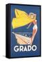 Travel Poster for Grado-null-Framed Stretched Canvas