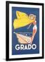 Travel Poster for Grado-null-Framed Art Print