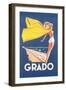 Travel Poster for Grado-null-Framed Art Print