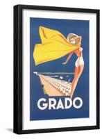 Travel Poster for Grado-null-Framed Art Print