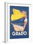 Travel Poster for Grado-null-Framed Art Print