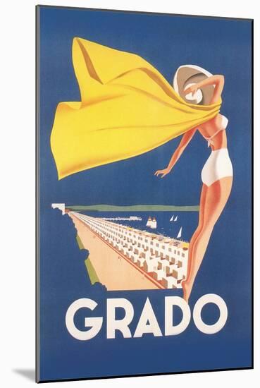 Travel Poster for Grado-null-Mounted Art Print