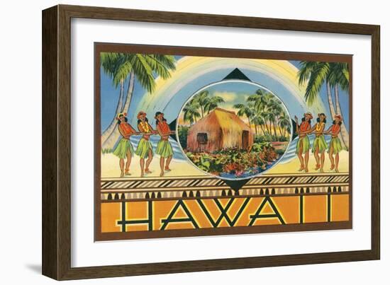 Travel Poster for Hawaii-null-Framed Art Print