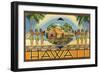 Travel Poster for Hawaii-null-Framed Art Print