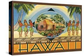 Travel Poster for Hawaii-null-Stretched Canvas