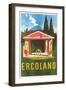 Travel Poster for Herculaneum-null-Framed Premium Giclee Print