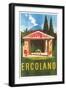 Travel Poster for Herculaneum-null-Framed Premium Giclee Print