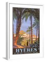 Travel Poster for Hyeres-null-Framed Art Print