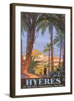 Travel Poster for Hyeres-null-Framed Art Print