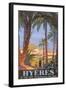 Travel Poster for Hyeres-null-Framed Art Print