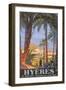 Travel Poster for Hyeres-null-Framed Art Print