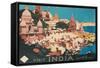 Travel Poster for India-Found Image Press-Framed Stretched Canvas