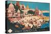 Travel Poster for India-Found Image Press-Stretched Canvas