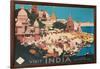 Travel Poster for India-Found Image Press-Framed Giclee Print