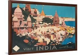 Travel Poster for India-Found Image Press-Framed Giclee Print