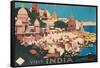 Travel Poster for India-Found Image Press-Framed Stretched Canvas