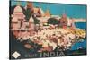 Travel Poster for India-Found Image Press-Stretched Canvas