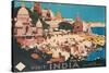 Travel Poster for India-Found Image Press-Stretched Canvas