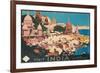 Travel Poster for India-Found Image Press-Framed Giclee Print