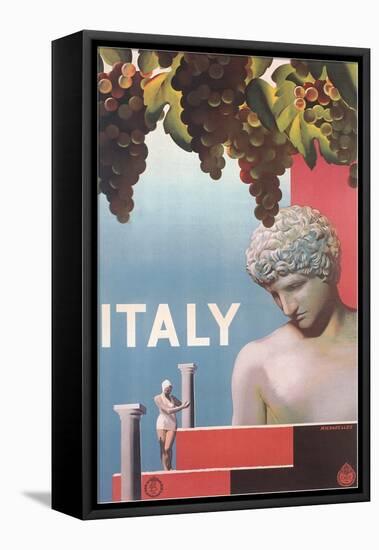 Travel Poster for Italy-null-Framed Stretched Canvas