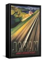 Travel Poster for Japanese Railways-null-Framed Stretched Canvas