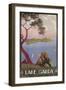 Travel Poster for Lake Garda, Italy-null-Framed Art Print