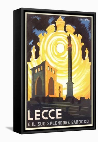 Travel Poster for Lecce-null-Framed Stretched Canvas