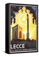 Travel Poster for Lecce-null-Framed Stretched Canvas