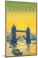 Travel Poster for London-null-Mounted Premium Giclee Print