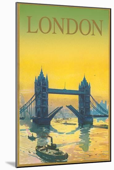 Travel Poster for London-null-Mounted Premium Giclee Print