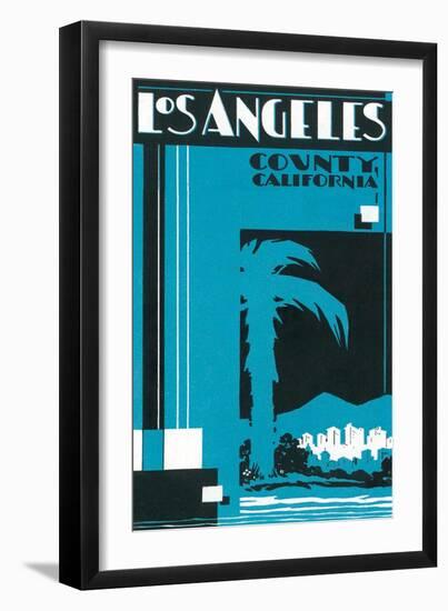 Travel Poster for Los Angeles-null-Framed Art Print