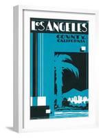 Travel Poster for Los Angeles-null-Framed Art Print