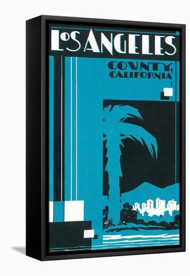 Travel Poster for Los Angeles-null-Framed Stretched Canvas