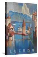 Travel Poster for Lucerne, Switzerland-null-Stretched Canvas