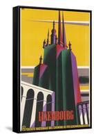 Travel Poster for Luxembourg-null-Framed Stretched Canvas