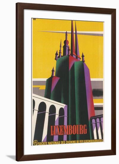 Travel Poster for Luxembourg-null-Framed Art Print