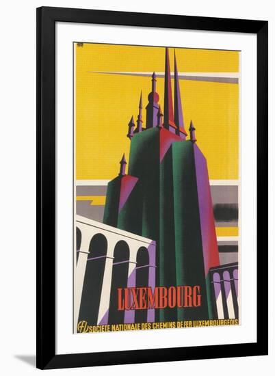Travel Poster for Luxembourg-null-Framed Art Print