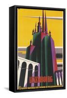 Travel Poster for Luxembourg-null-Framed Stretched Canvas