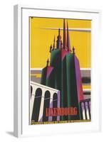 Travel Poster for Luxembourg-null-Framed Art Print