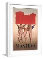 Travel Poster for Mantua-null-Framed Art Print