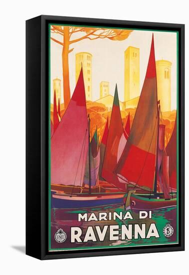 Travel Poster for Marina di Ravenna, Italy-null-Framed Stretched Canvas