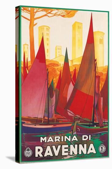 Travel Poster for Marina di Ravenna, Italy-null-Stretched Canvas