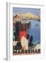 Travel Poster for Marseille-null-Framed Art Print