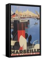 Travel Poster for Marseille-null-Framed Stretched Canvas