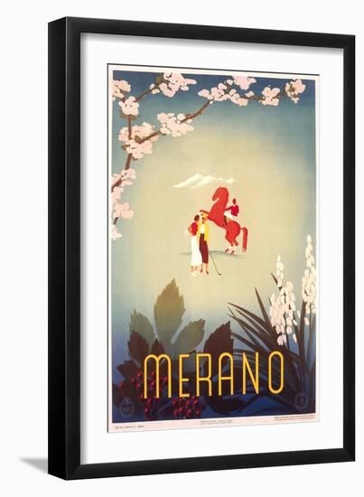 Travel Poster for Merano-null-Framed Art Print