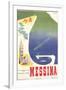 Travel Poster for Messina-null-Framed Art Print