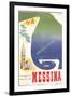 Travel Poster for Messina-null-Framed Art Print