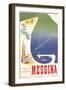 Travel Poster for Messina-null-Framed Art Print