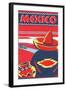 Travel Poster for Mexico-null-Framed Art Print