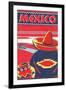 Travel Poster for Mexico-null-Framed Art Print